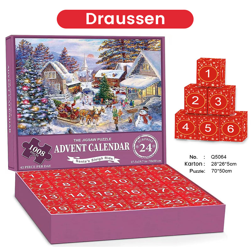 Blaudonau- Weihnachts-Puzzlebox Schneemann