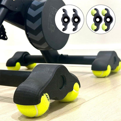 Blaudonau- Balancefüße für Indoor-Cycling-Wippplatten mit 4 Stück Tennisbällen