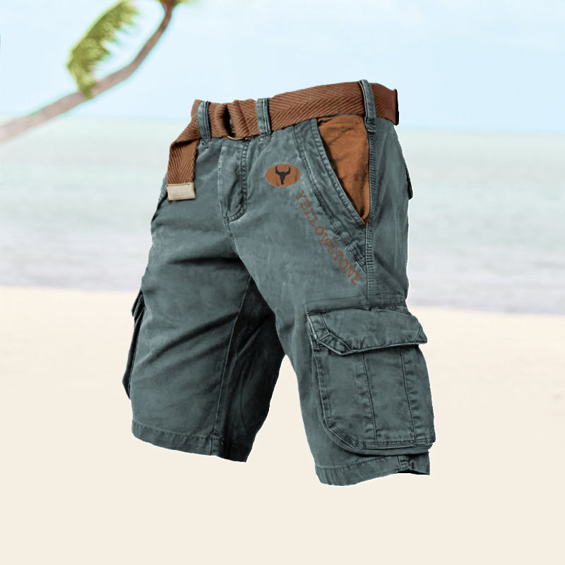 Blaudonau- Herren-Shorts mit mehreren Taschen