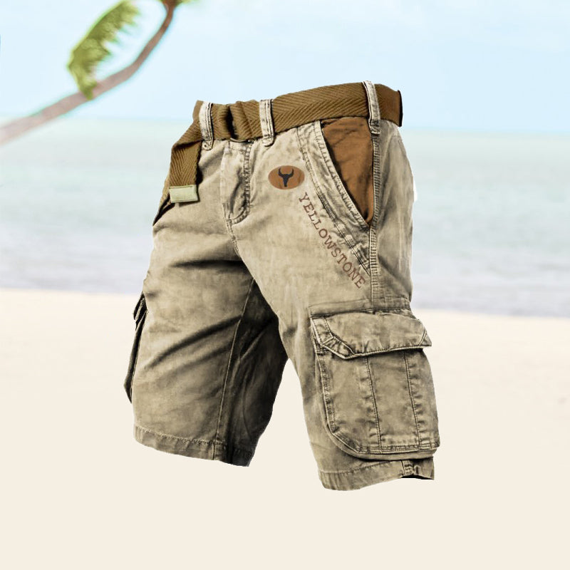 Blaudonau- Herren-Shorts mit mehreren Taschen