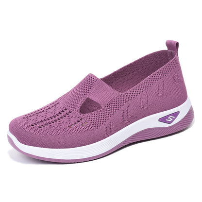 Blaudonau- Women Woven Orthopedic Breathable Soft Sole Shoes