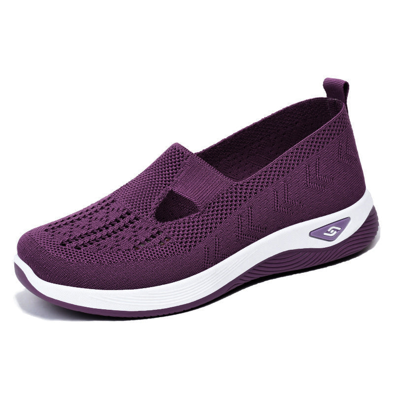 Blaudonau- Women Woven Orthopedic Breathable Soft Sole Shoes