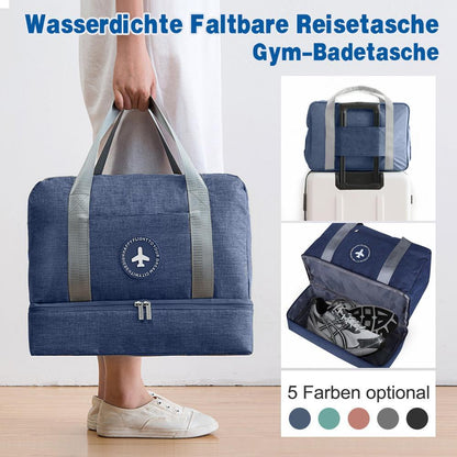 Blaudonau- Wasserdichte Faltbare Reisetasche, Gym-Badetasche