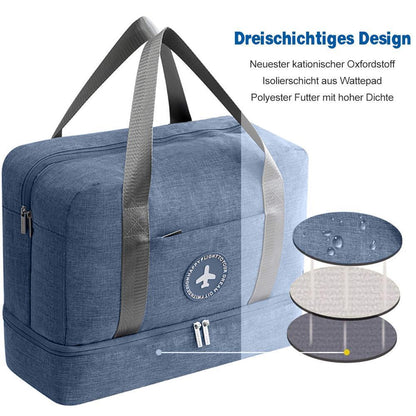 Blaudonau- Wasserdichte Faltbare Reisetasche, Gym-Badetasche