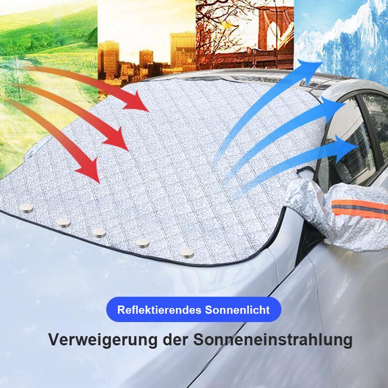 Blaudonau- Magnetische Auto Anti-Schnee Abdeckung Modell C: Mit fünf Magneten + Reflexstreifen + Rückspiegelabdeckung