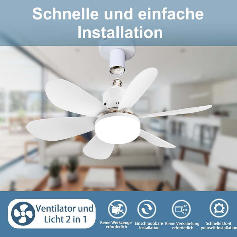 Blaudonau- Deckenventilator mit Licht