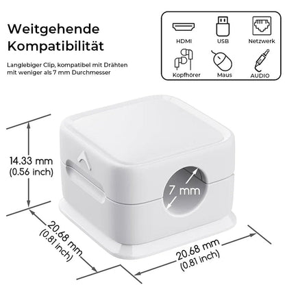 Blaudonau- 6 Stk. Magnetischer Kabelspeicher-Organizer