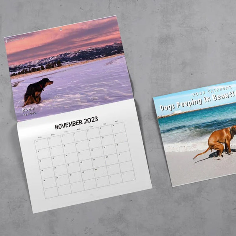 Blaudonau- Lustiges Kalendergeschenk - Kackender Hundekalender