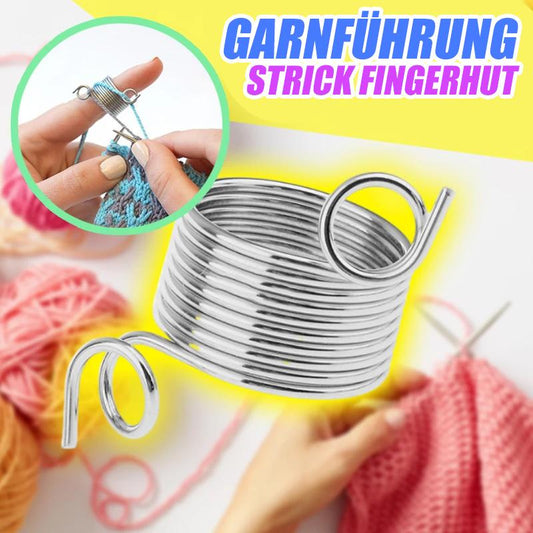 Blaudonau- Garnführung Strick Fingerhut