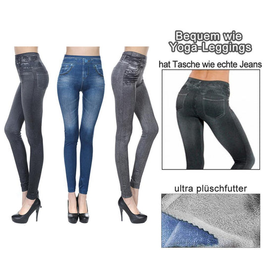 Blaudonau- Elastische Slimming Jeans-Leggings