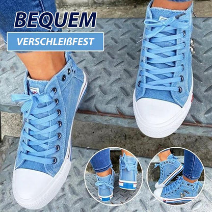 Blaudonau- Denim Sport Turnschuhe Segeltuchschuhe