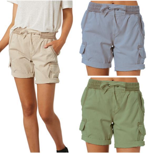 Blaudonau- Hohe Taille Damen lässig lose Shorts