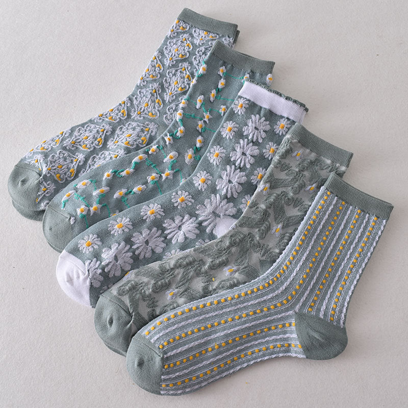 Blaudonau- Modische Socken aus Baumwolle Stil E (10 Paar)