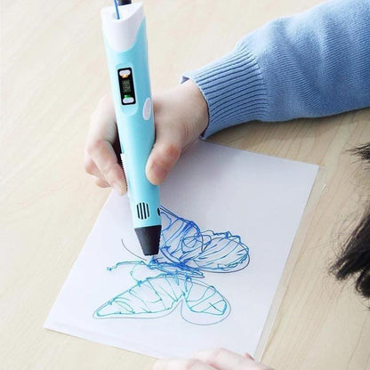 Blaudonau- 3D-Druckstift mit 5m Filament für Kinder und Erwachsene 3D-Druckstift (einschließlich 5m Filament)