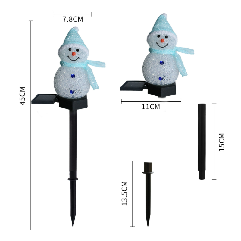 Blaudonau- Schneemann Solarleuchte