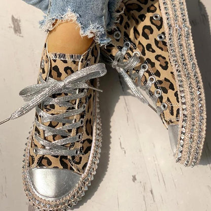 Blaudonau- Elegante Herbst Schuhe High Top Leopard