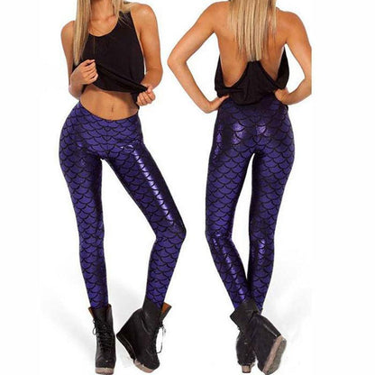 Blaudonau- Reflektierende Leggings für Meerjungfrauen