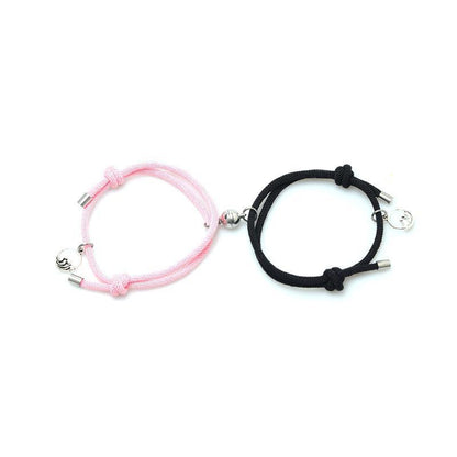 Blaudonau- Paare Armbänder Rosa + Schwarz