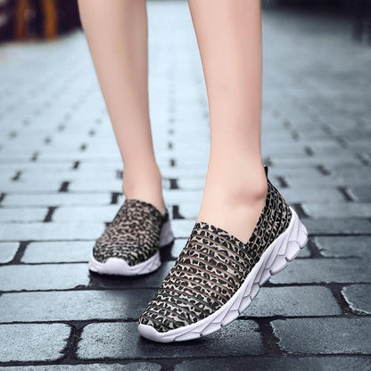 Blaudonau- Neue atmungsaktive Damen Sommer Schuhe Leopard