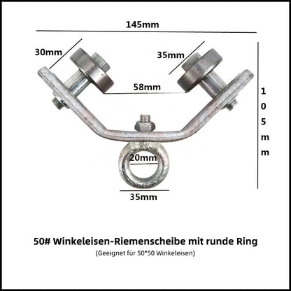 Blaudonau- 🔥Winkeleisenbahn Aufhängerolle🔥 😎50 mm😎 ✅mit runder Ring✅