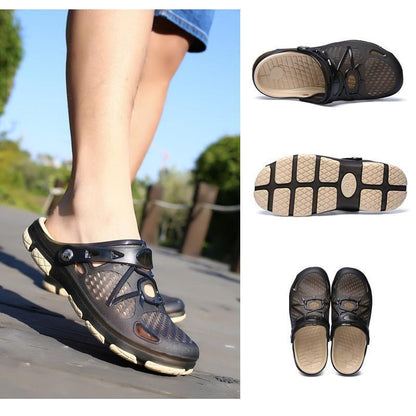 Blaudonau- Herren Strandsandalen Atmungsaktiv Mesh Strand Pantoffel