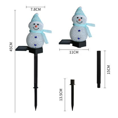 Blaudonau- Schneemann Solarleuchte E