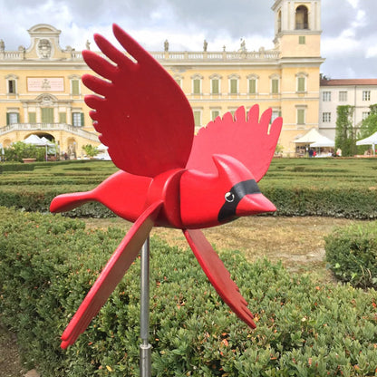 Blaudonau- Windmühle mit Möwe als Gartendekoration