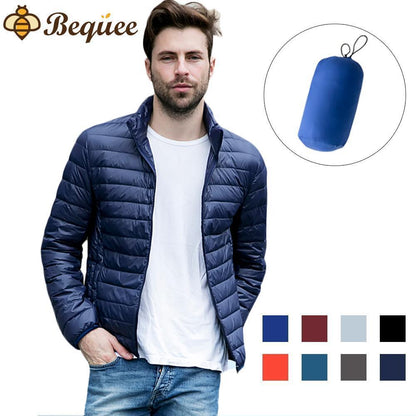 Blaudonau- Herren Winter Daunenjacke mit Stehkragen