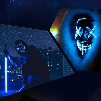 Blaudonau- Halloween - LED leuchtende Maske