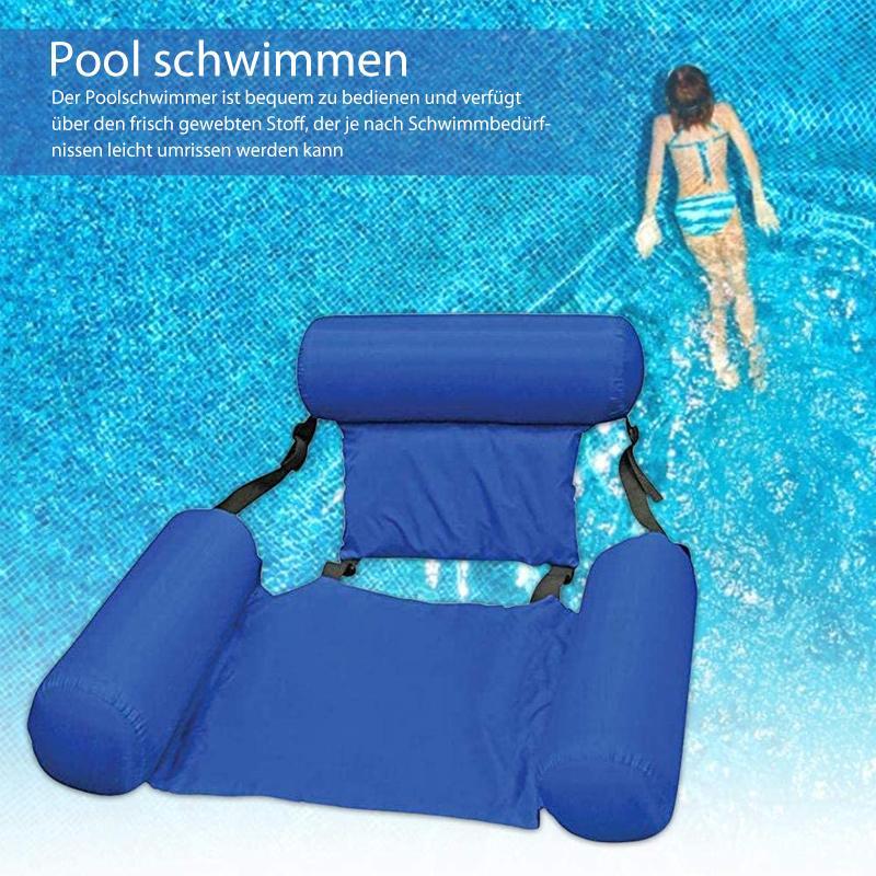 Blaudonau- Schwimmendes Schwimmbett und Liegestuhl