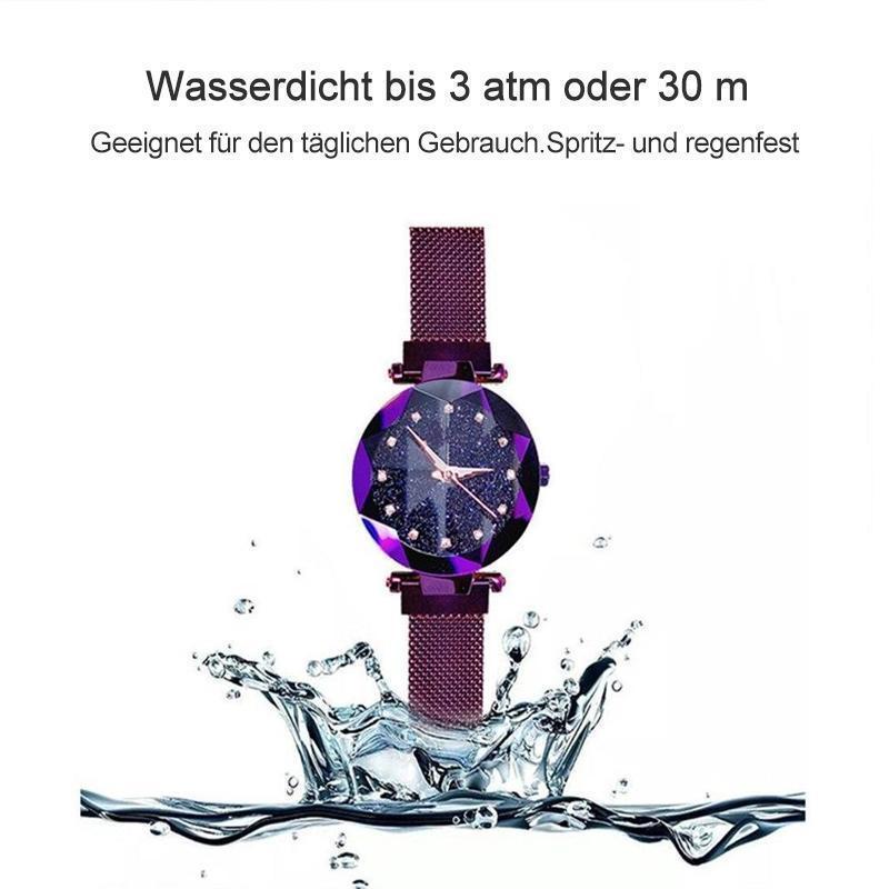 Blaudonau- Wasserdichte Sternenhimmel Mädchen Armbanduhr