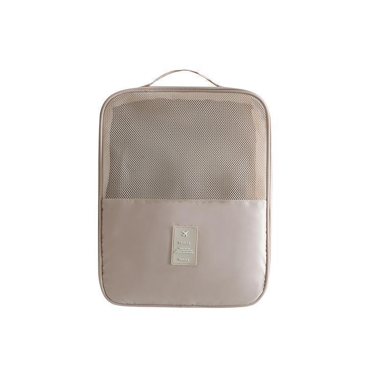 Blaudonau- Reiseschuhtaschen, Faltbare wasserdichte Schuhbeutel Organizer BEIGE