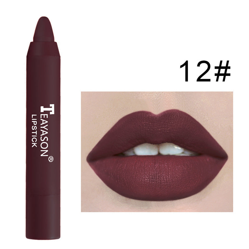 Blaudonau- 12 Farben Matte Lippenstift Stift