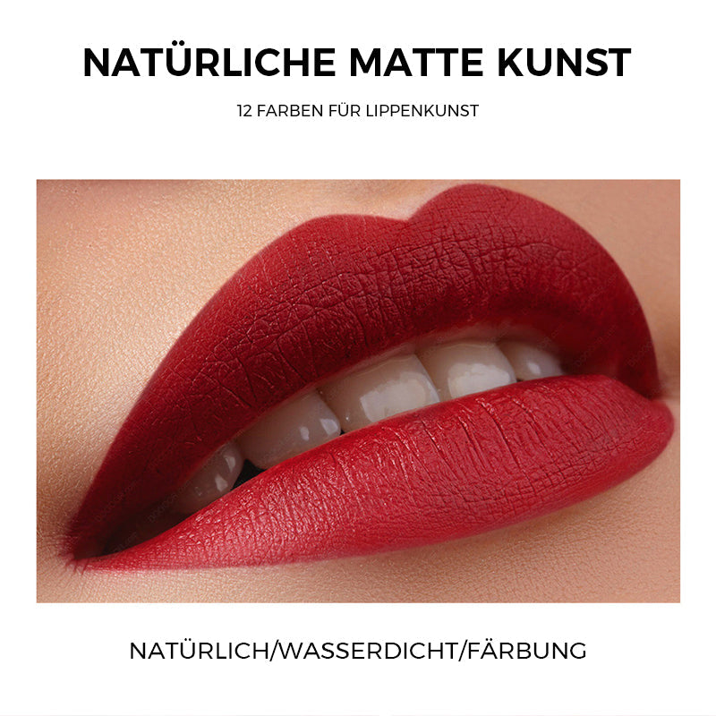 Blaudonau- 12 Farben Matte Lippenstift Stift