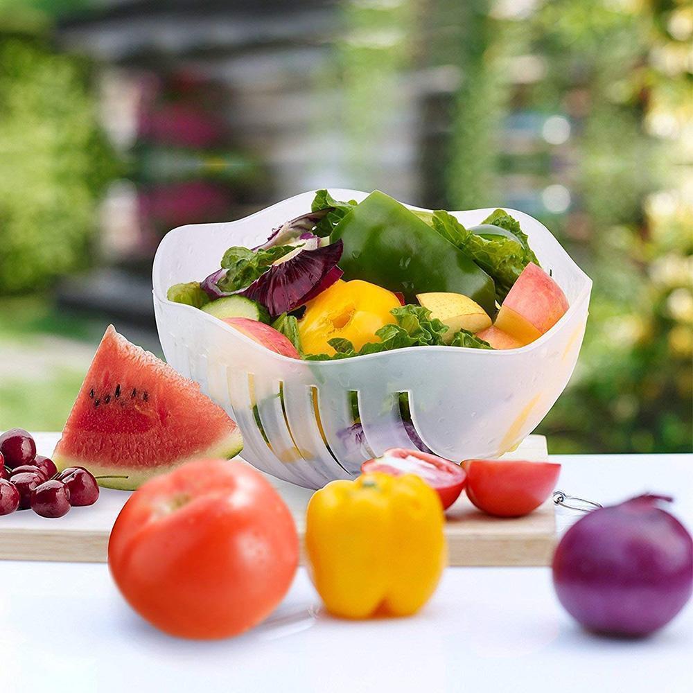 Blaudonau- Salatschneider mit Zitronenpresse, Salat in 60 Sekunden, Grün