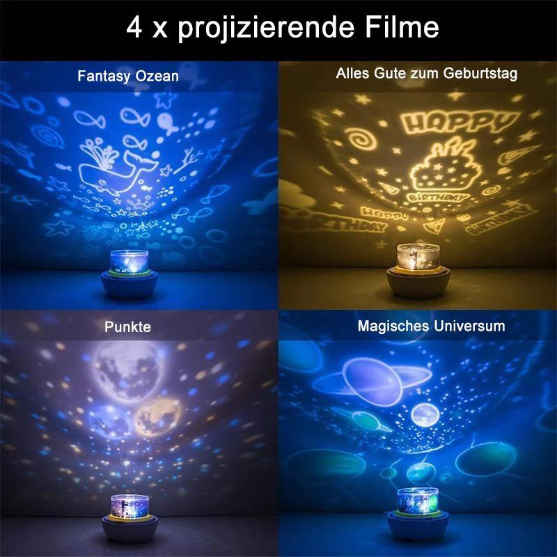 Blaudonau- Multifunktionale LED-Nachtlicht-Sternprojektorlampe, 5 Filmsets