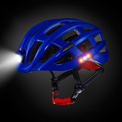 Blaudonau- Erwachsenen Fahrradhelm mit Licht Blau