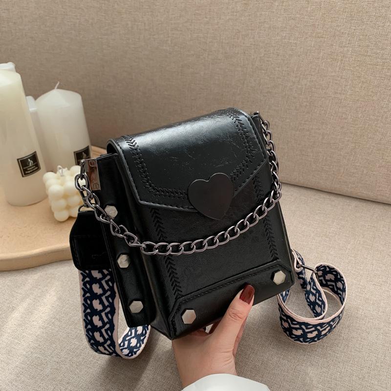 Blaudonau- Damen mini Kette- Tasche Schwarz