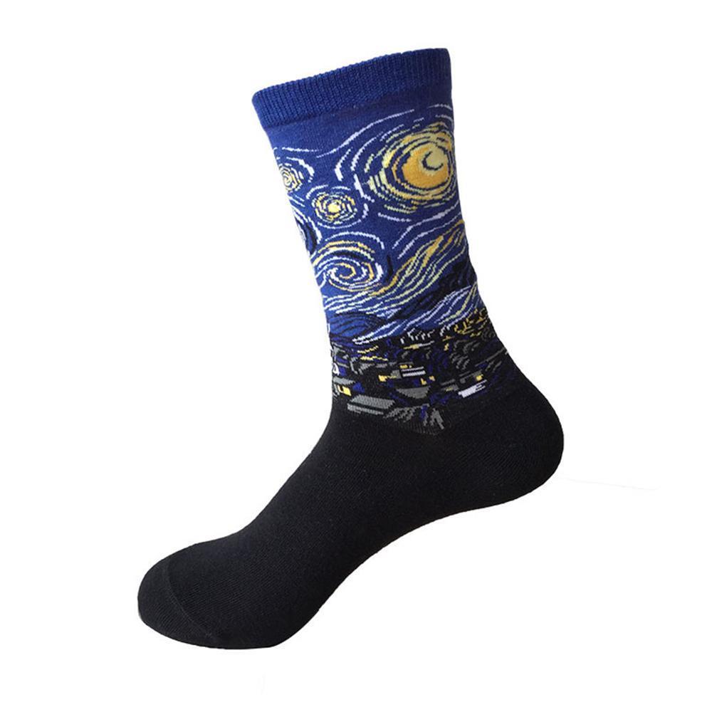 Blaudonau- Klassische Kunst Socken, Unisex Sternenhimmel