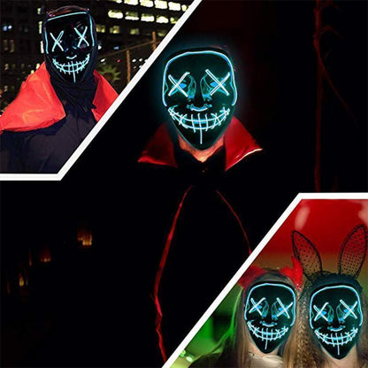 Blaudonau- Halloween - LED leuchtende Maske