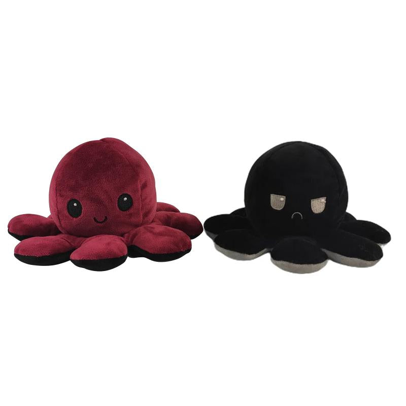 Blaudonau- Octopus Plüschspielzeug Rot Schwarz