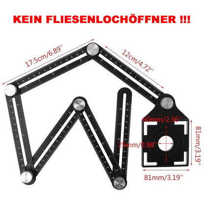 Blaudonau- Mehrwinkel-Messlineal