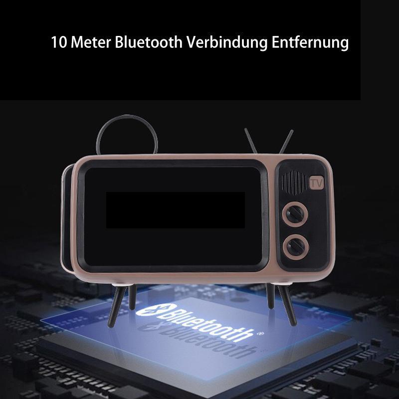 Blaudonau- Retro TV Bluetooth Lautsprecher Handyhalter