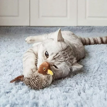 Blaudonau- Katzenspielzeug - Simulierter zwitschernder Vogel