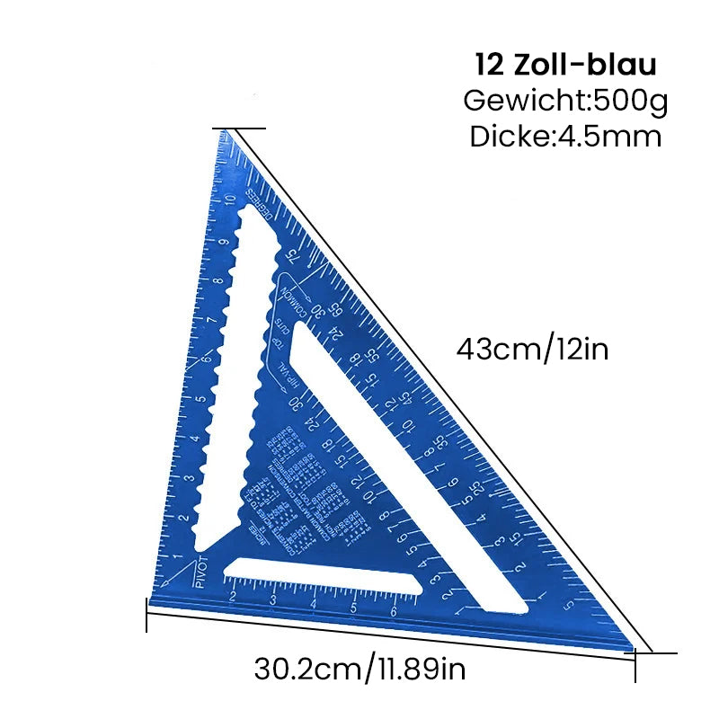 Blaudonau- Multifunktionales Dreieckslineal