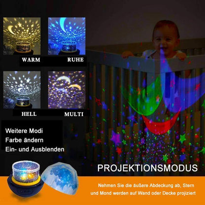 Blaudonau- Multifunktionale LED-Nachtlicht-Sternprojektorlampe, 5 Filmsets