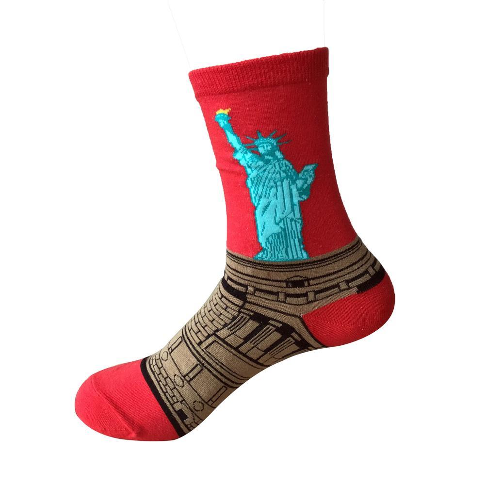 Blaudonau- Klassische Kunst Socken, Unisex Freiheitsstatue