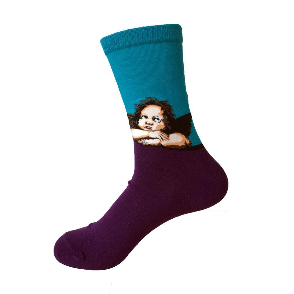 Blaudonau- Klassische Kunst Socken, Unisex Engel