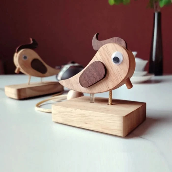 Blaudonau- Wooden Handmade Creative Woodpecker Door Bell