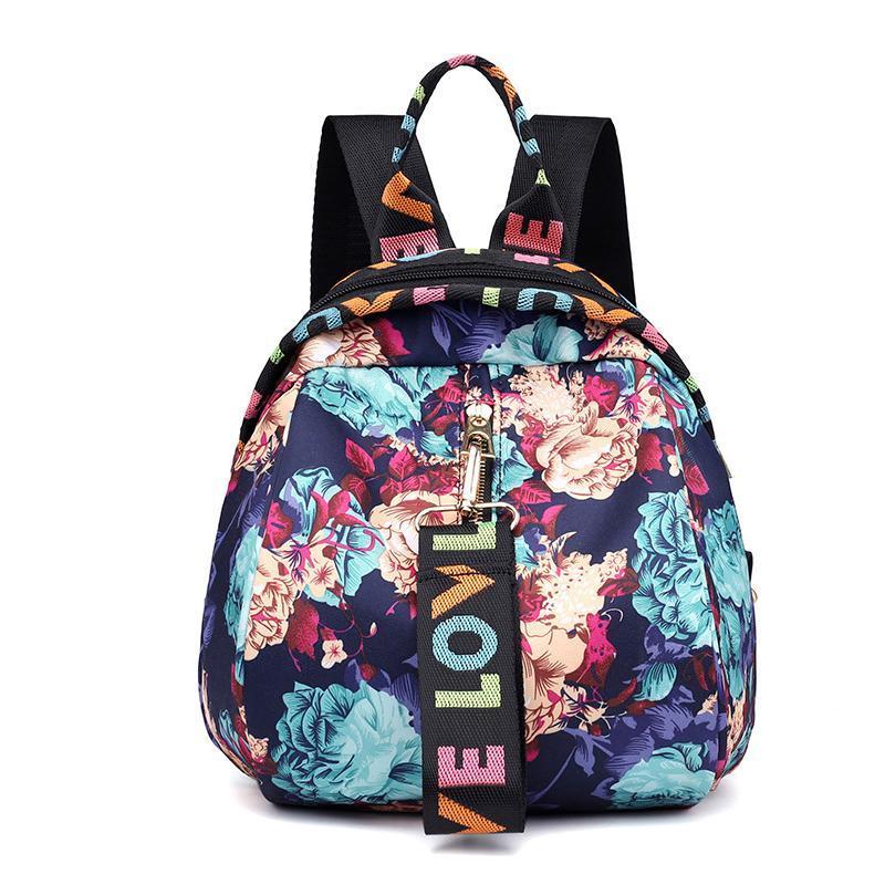 Blaudonau- Modischer Damen Rucksack Fantasieblumen